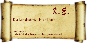 Kutschera Eszter névjegykártya
