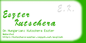 eszter kutschera business card